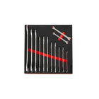 BoxoUSA 13-Piece Metric Ultra-Thin Double Open-Ended Spanner Set | 1/6 Drawer EVA Foam BX541-R2