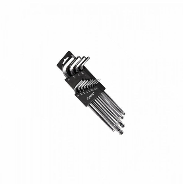 BoxoUSA 13-Piece SAE Allen Wrench Ball Point Hex Key Set - Long WHK2512BP-013S