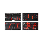 BoxoUSA 133-Piece, 6 and 12-Point, Metric Tool Set for 3-Drawer Hand Carry Box BXE001A-R2