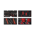 BoxoUSA 159-Piece, 6 and 12-Point, Metric and SAE Combo Tool Set for 3-Drawer Hand Carry Box BXE003A-R2