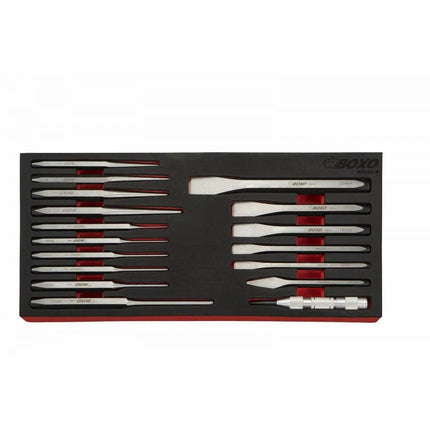 BoxoUSA 17-Piece Punch & Chisel Set | 1/3rd EVA Foam BX250-R