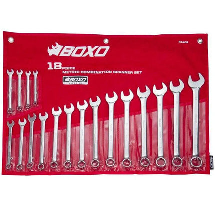 BoxoUSA 18-Piece Metric Combination Wrench Set (6-24mm) PA401