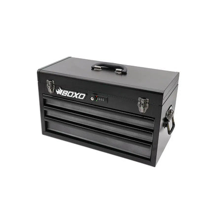 BoxoUSA 20" 3-Drawer Hand Carry Tool Box ECC20301L-SBK1-BK
