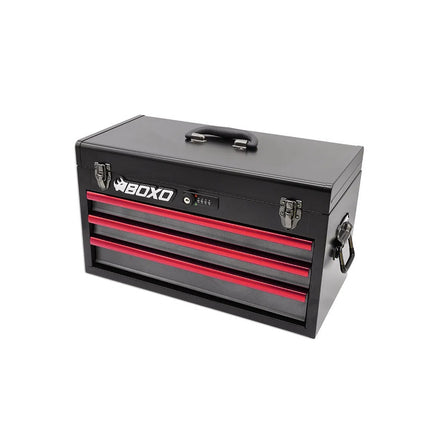 BoxoUSA 20" 3-Drawer Hand Carry Tool Box ECC20301L-SBK1-R