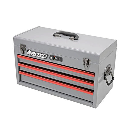 BoxoUSA KartBox | 69-Piece Metric Karting 3-Drawer Hand Carry Tool Box GOKARTBX1-NGY1-B