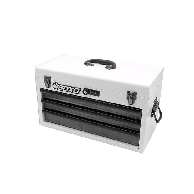BoxoUSA 20" 3-Drawer Hand Carry Tool Box ECC20301L-GY1-BK
