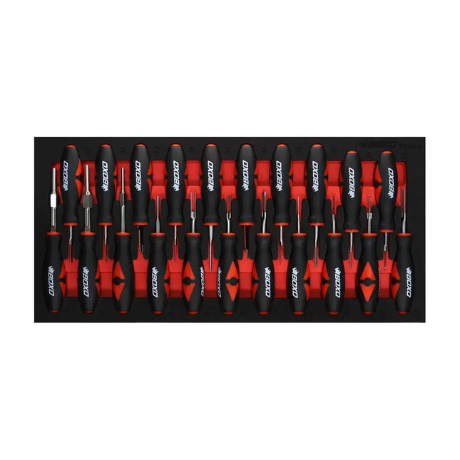 BoxoUSA 21-Piece Electrical Terminal Removal Tool Set | 1/3 Drawer EVA Foam BX899-R