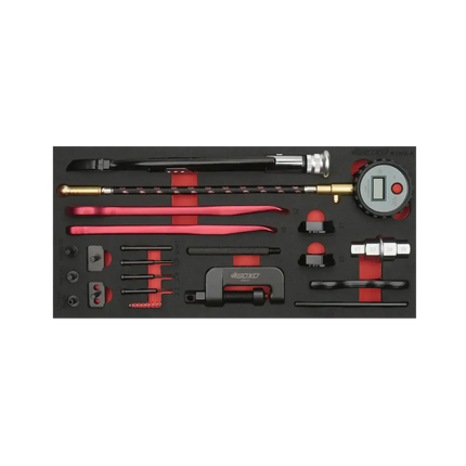 BoxoUSA 21-Piece Specialty Moto Tool Set | 1/3 Drawer EVA Foam BX936-R