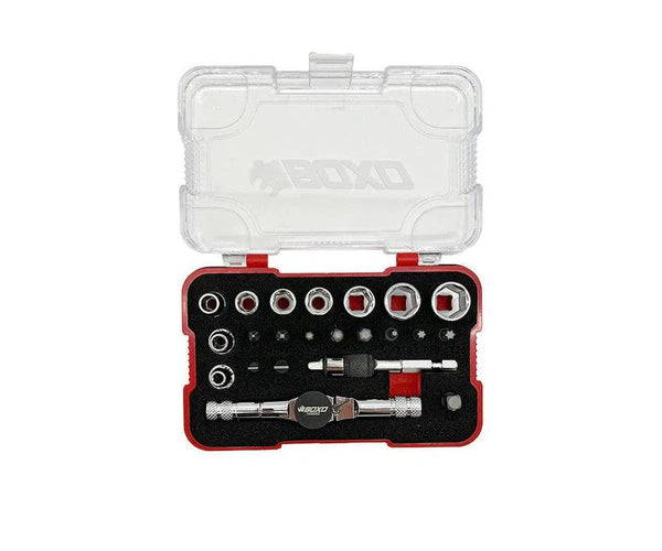 22-Piece Ratchet Bit Driver T-Handle, Socket And Bit Set – BoxoUSA