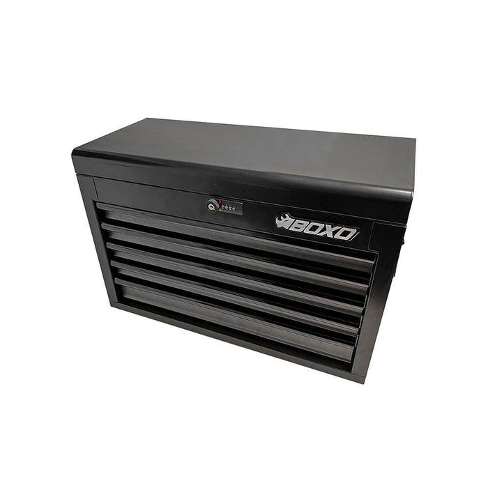 BoxoUSA-26" 5-Drawer Portable Steel Tool Box | Black-[product_sku]
