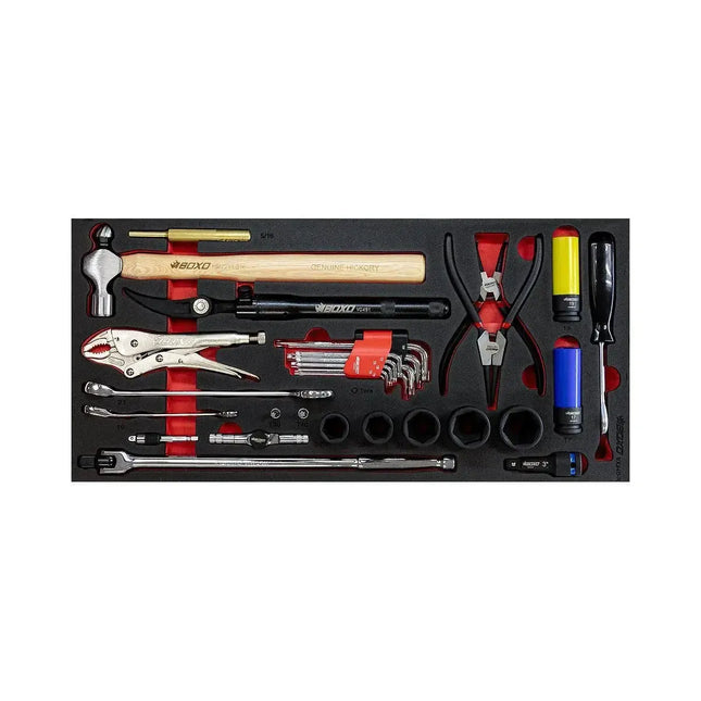 BoxoUSA 31-Piece UTV Service kit for 5-Drawer Hand Carry Tool Box BX940-R