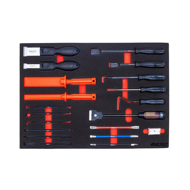 BoxoUSA 32-Piece Master Scraper Tool Set | 3/3rd EVA Foam BX693-R