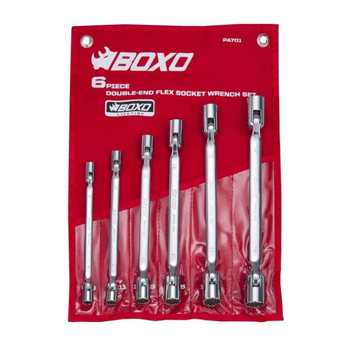 BoxoUSA-6-Piece Metric Double Ended Flex Socket Wrench Set, Roll Up-[product_sku]