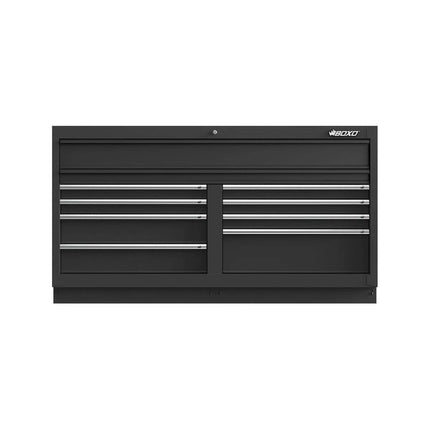 BoxoUSA 68" 10 Drawer Cabinet w/AL Handles Dark Grey MST68AA10DG2