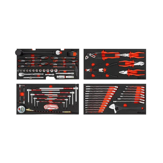 BoxoUSA 69-Piece Karting Tool Set for 3-Drawer Hand Carry Box BXE052-R2