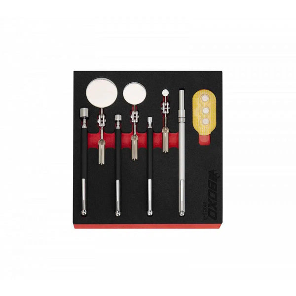 7-Piece Pickup & Mirror Tool Set with Telescoping LED Light Handle