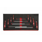 BoxoUSA 8-Piece SAE 2 Way T-Handle Ball Hex Key Set | 1/3rd EVA Foam BX141S-R