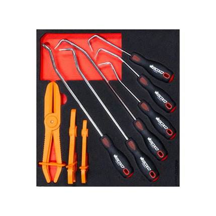 BoxoUSA 9-Piece Hook and Hose Removal Set | 2/3 Drawer EVA Foam BX915-R