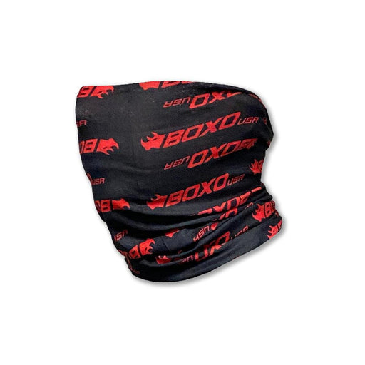 BoxoUSA-Black Neck Gaiter and Red logo-[product_sku]