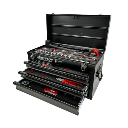 BoxoUSA-KartBox | 69-Piece Metric Karting 3-Drawer Hand Carry Tool Box-GOKARTBX1-BK