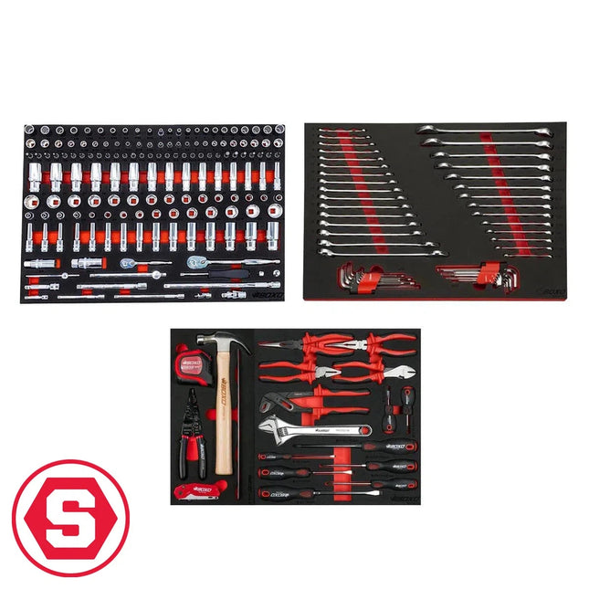 BoxoUSA Metric and SAE Master Tool Set | Starter, 222-Pieces BXE005C-R2