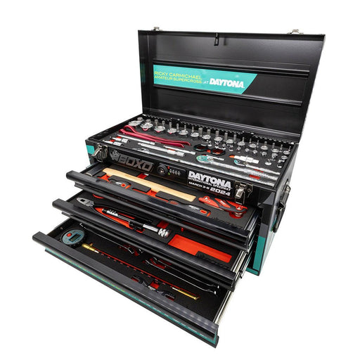 BoxoUSA-MotoBox | Limited Edition RCSX 2024 3-Drawer Portable Tool Box with 103-Piece Metric Tool Set | Black-[product_sku]