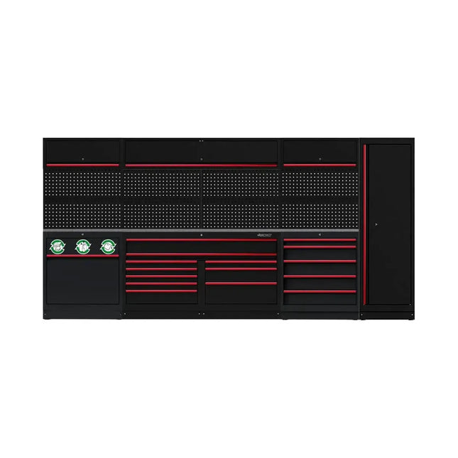 BoxoUSA OSM Pro Series | 160" 18-Piece Professional Organized Storage Modules Build Out | 15-Drawers, 4-Cabinets OSM-B11-R