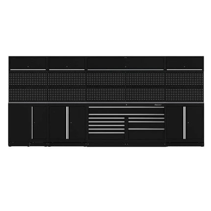 BoxoUSA OSM Pro Series | 170" 17-Piece L-Shaped Professional Organized Storage Modules Build Out | 10-Drawers, 8-Cabinets OSM-B4-S