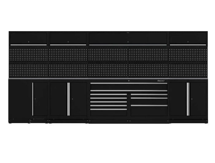 BoxoUSA OSM Pro Series | 170" 17-Piece L-Shaped Professional Organized Storage Modules Build Out | 10-Drawers, 8-Cabinets OSM-B4-S