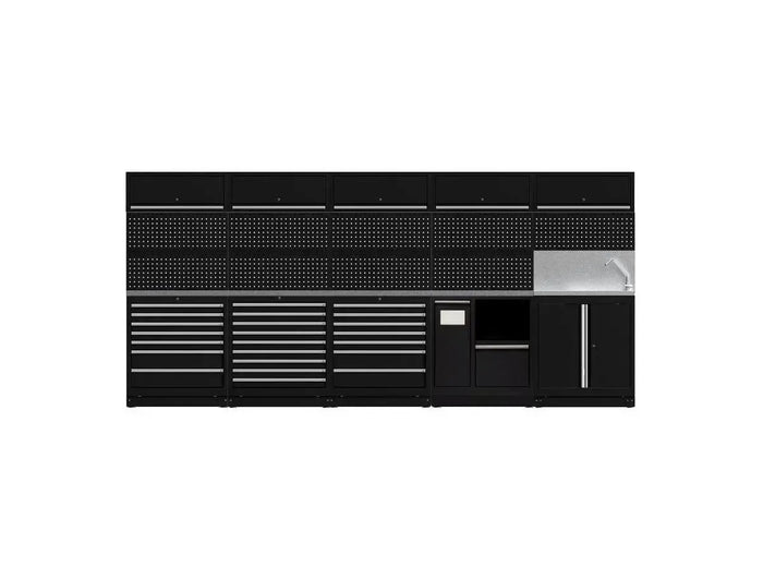BoxoUSA OSM Pro Series | 170" 23-Piece Professional Organized Storage Modules Build Out | 24-Drawers, 6-Cabinets OSM-B10-S