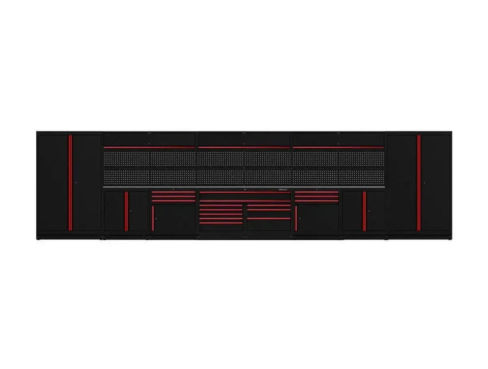 BoxoUSA OSM Pro Series | 292" 25-Piece Professional Organized Storage Modules Build Out | 16-Drawers, 9-Cabinets OSM-B14-R