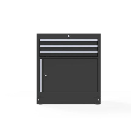 BoxoUSA OSM Pro Series | 34" 3-Drawer Cabinet with Front Door MST34A1031-RBK-S