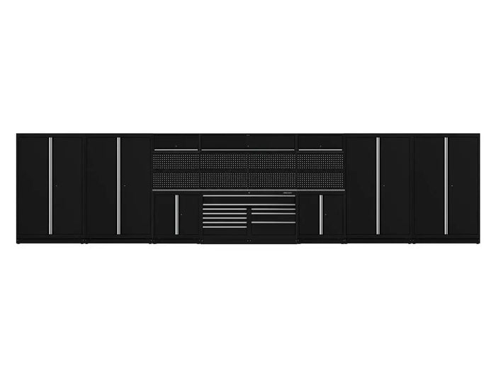 BoxoUSA OSM Pro Series | 380" 20-Piece Professional Organized Storage Modules Build Out | 10-Drawers, 7-Cabinets OSM-B7-S