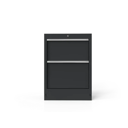 BoxoUSA OSM Series | 26" 2-Drawer Cabinet with Aluminum Handles | Dark Grey MST260021DG2