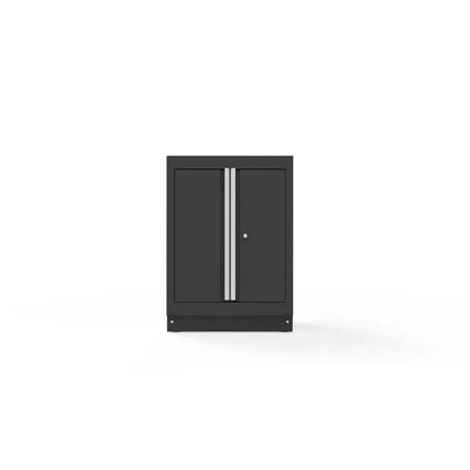 BoxoUSA OSM Series | 26" Double-Door Closet with Aluminum Handle | Dark Grey MST260001DG2