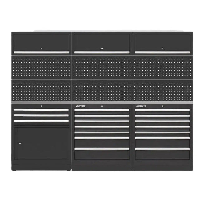 BoxoUSA OSM Series | 76" 15-Piece Professional Organized Storage Modules Build Out OSM-R326