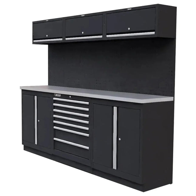 BoxoUSA OSM Series | 78" 14-Piece Professional Organized Storage Modules Build Out | 7-Drawers, 5-Cabinets OSM-L14