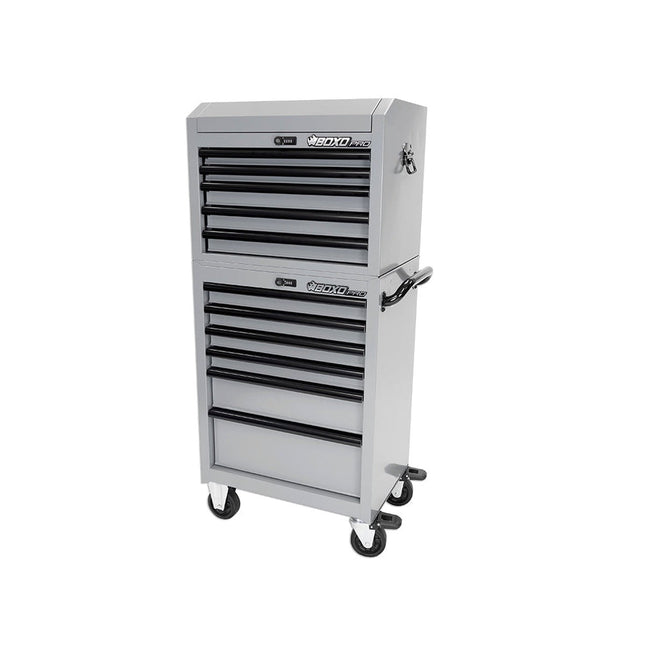 BoxoUSA-Pro Series | 26" 11-Drawer Rolling Tool Box | Nardo Grey-26TBL-GY