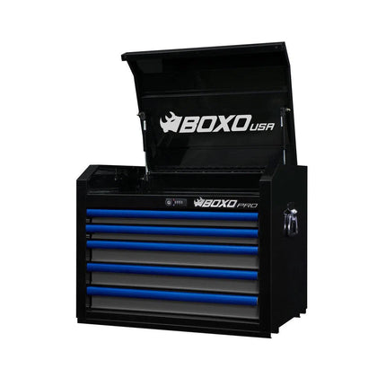 BoxoUSA Pro Series | 26" 5-Drawer Top Tool Box UAC2651L-BK-B