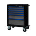 BoxoUSA-Pro Series | 26" 6-Drawer Bottom Roll Tool Cabinet | Gloss Black, Blue Trim-[product_sku]