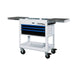 BoxoUSA-Pro Series | 35" 3-Drawer with Slide Top Service Cart | Gloss White, Blue Trim-[product_sku]