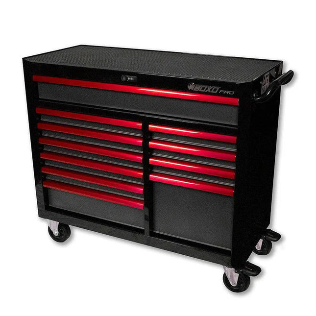 BoxoUSA Pro Series | 45" 11-Drawer Rolling Tool Box UAT450111LM-BK-R