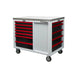 BoxoUSA-Pro Series | 45” 12-Drawer Workstation | Gloss White, Red Trim-[product_sku]
