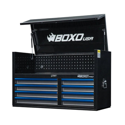 BoxoUSA Pro Series | 45" 8-Drawer Top Chest Tool Box UAC45081AL-BK-B