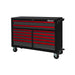 BoxoUSA-Pro Series | 53" 12-Drawer Bottom Roll Tool Cabinet | Gloss Black, Red Trim-[product_sku]