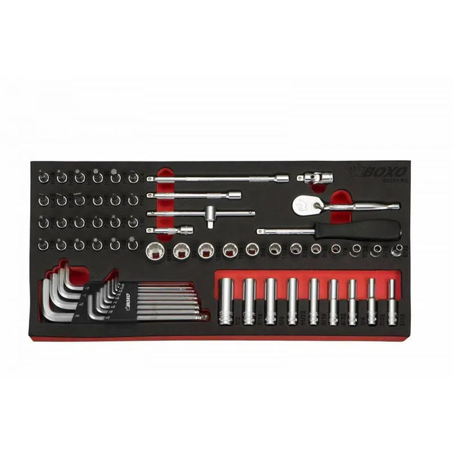 BoxoUSA SAE 12-Point Master Tool Set | Starter, 130-Pieces S12MTS-1