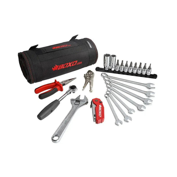 Snowmobile Roll | 23-Piece Metric & SAE Snowmobile Tool Kit-BoxoUSA