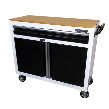 BoxoUSA Tech Series | 45" Mobile Workbench with Storage and Power | White UAT451011LM-W