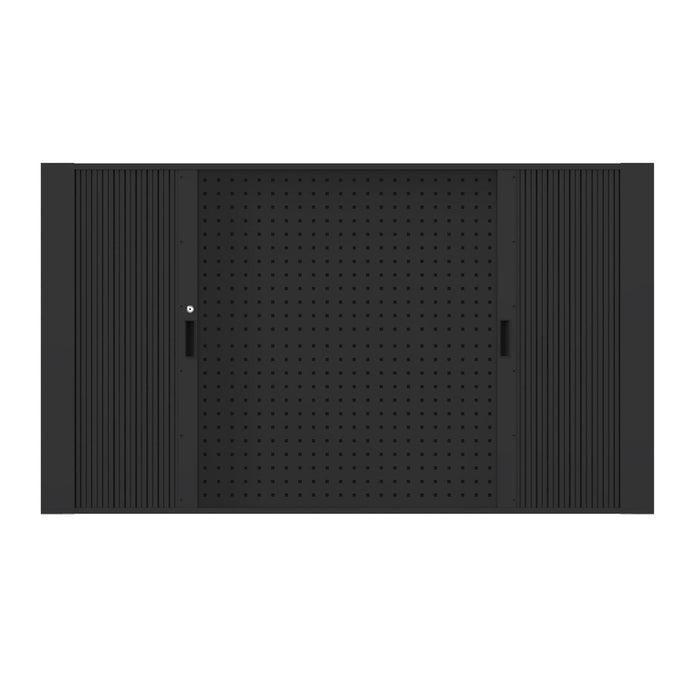 BoxoUSA-Wall Tool Panel with Shutter (67.79" W x 6.88" D x 38.81" H Inches) Black-[product_sku]