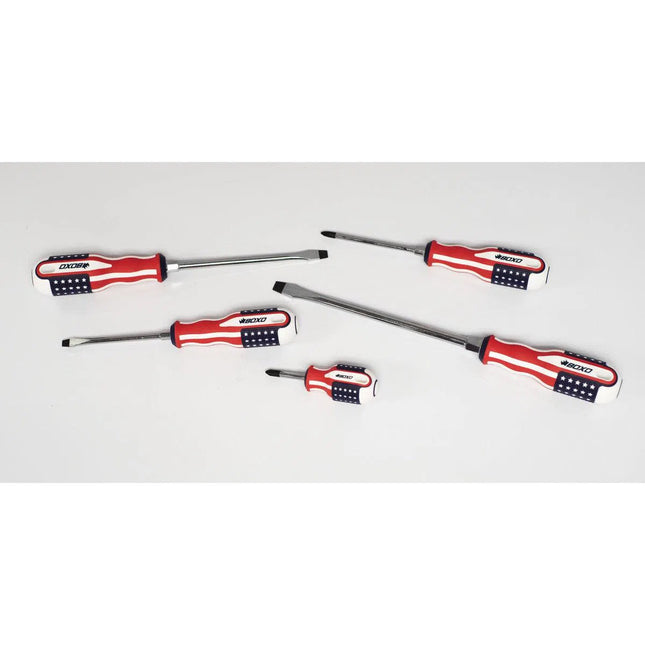 BoxoUSA 8-Piece American Flag Handle Screwdriver Set | 1/3rd EVA Foam BX494-R